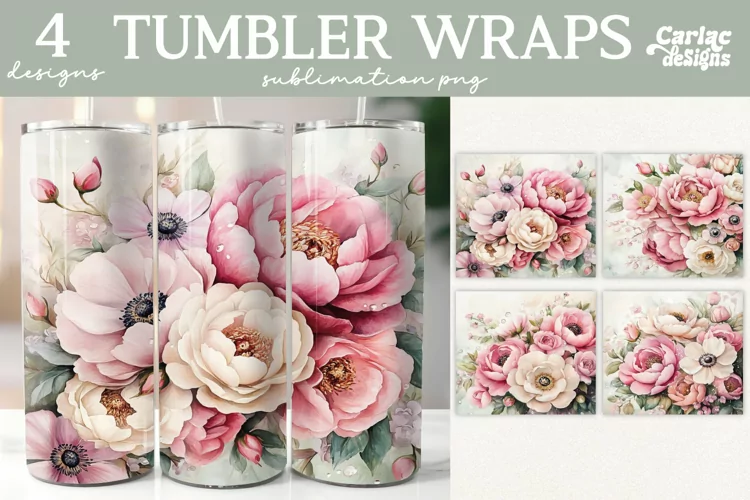 Valentines Tumbler Wrap Sublimation, Romantic Tumbler Wrap