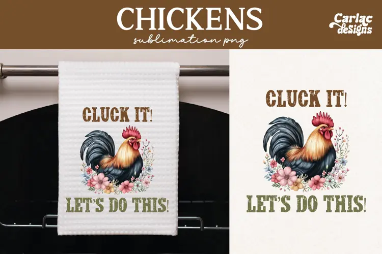 Chickens Kitchen Towel Sublimation, Farmhouse Kitchen Towel