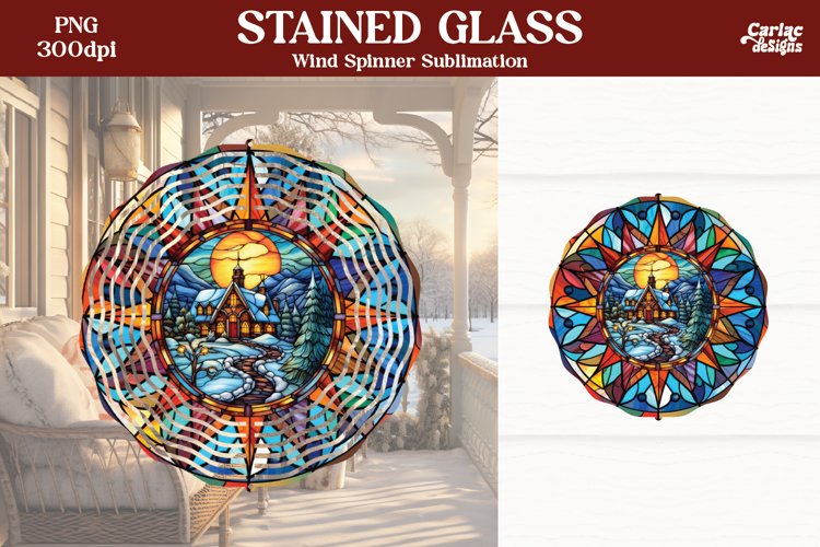 Wind Spinner Sublimation | Christmas Wind Spinner example image 1