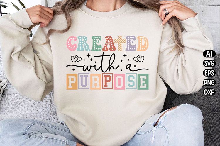 Created With A Purpose Svg Design example image 1
