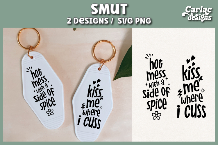 Smut Motel Keychain SVG, Book Lover Keychain Design