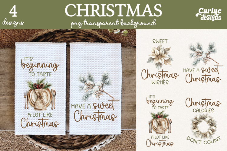 Christmas Kitchen Towel Sublimation, Farmhouse Kitchen Towel