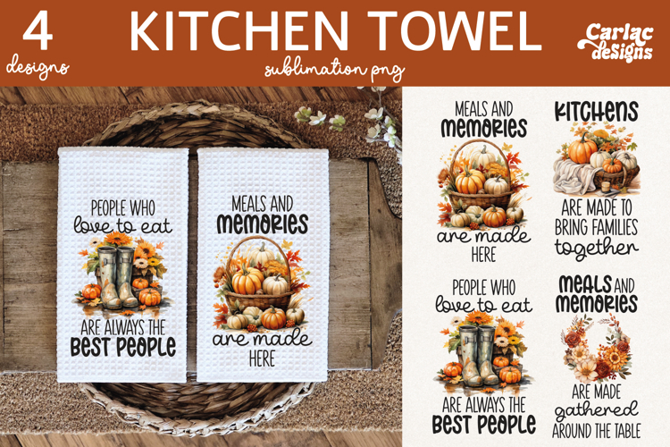Cute Kitchen Towel Sublimation, Farmhouse Kitchen Towel