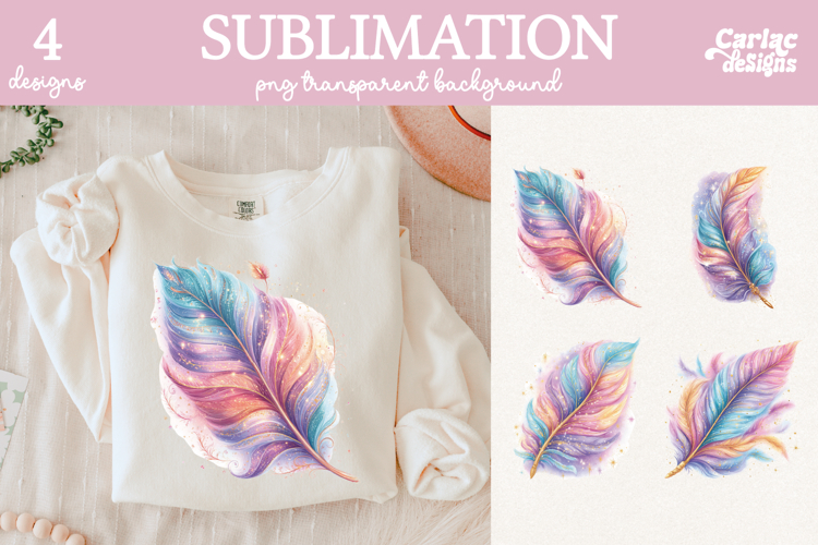 Feathers Sublimation Bundle, Feathers Clipart Bundle