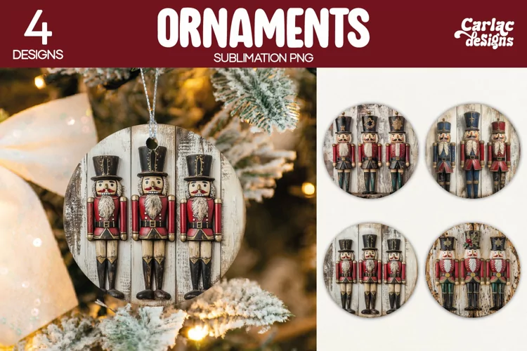 Christmas Ornament Sublimation, Nutcracker Ornament
