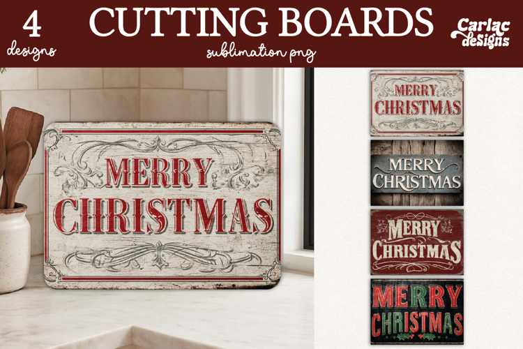 Christmas Cutting Board Sublimation Desins