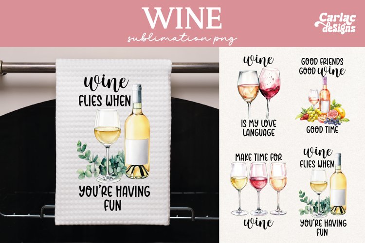 Kitchen Towel Sublimation, Wine Kitchen Towel Sublimation