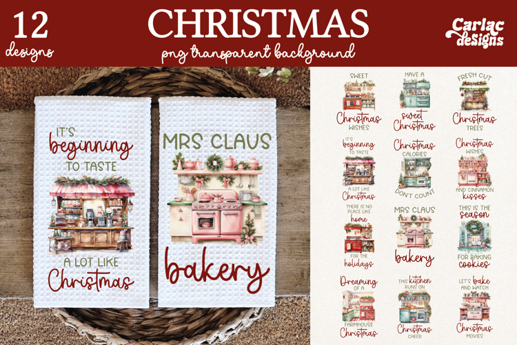 Christmas Kitchen Towel Sublimation Bundle