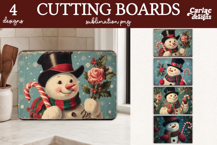 Christmas Cutting Board Sublimation Desins