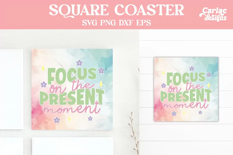 Square Coaster Sublimation, Motivational Coaster