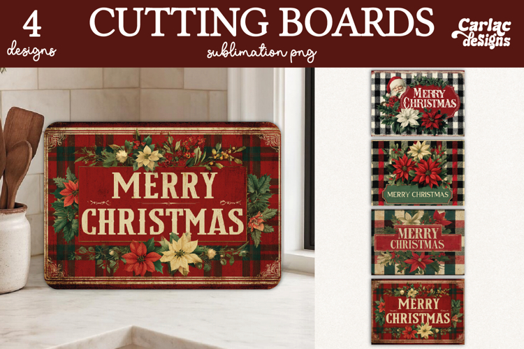 Christmas Cutting Board Sublimation Desins
