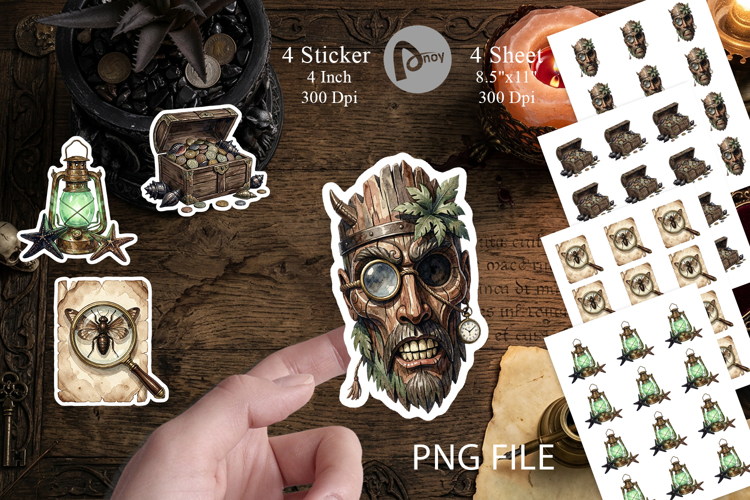 Macabre Gothic Scholar Sticker example image 1