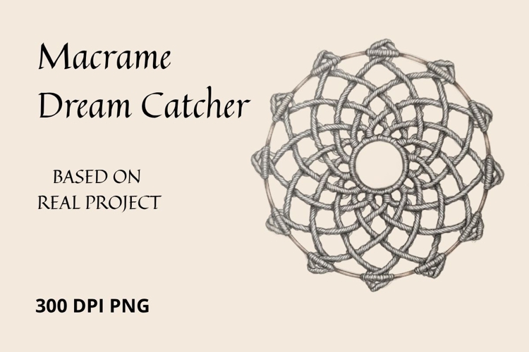 Macrame Dream Catcher PNG Clipart with Pencil Sketch Effect