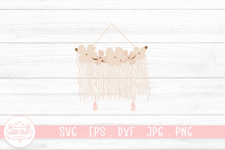 Macrame Wall Hanging Cartoon Clipart Design