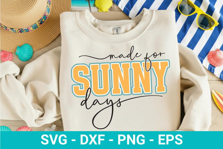 Made For Sunny Days SVG - Retro Summer Design