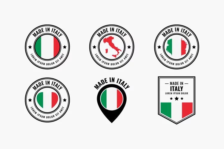 Made in Italy Editable Logo Badges