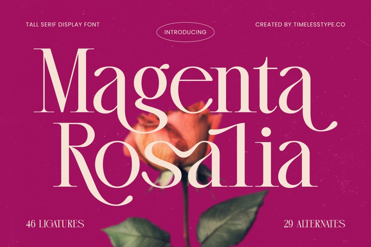 Magenta Rosalia - Tall Serif Display Font