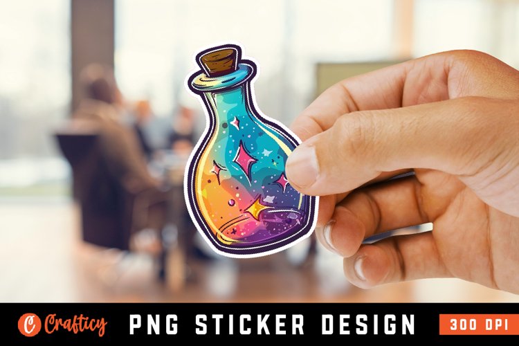 Magic cartoon Bottle Sticker,Vinyl Sticker,Magical Sticker