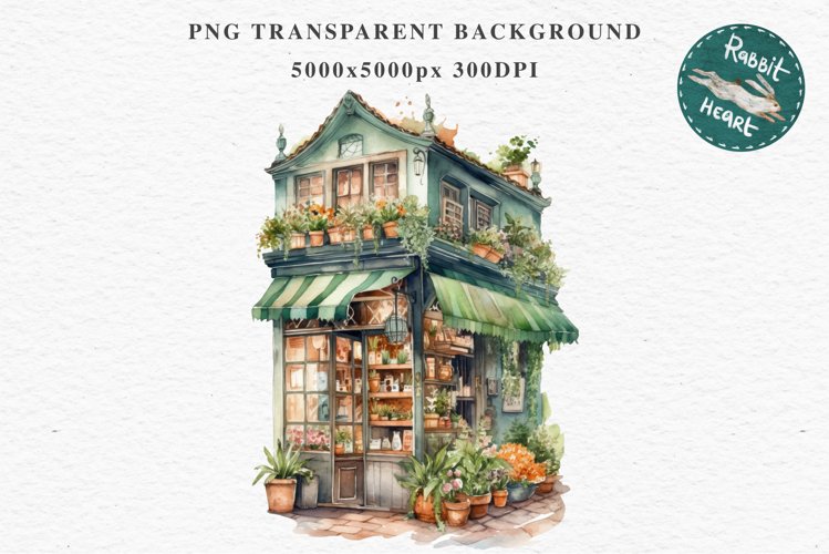 Magic European Style Store Bakery Shop Cafe House Detailed Cafe PNG Watercolor Transparent invitation t-shirt designs sublimation nursery kids printable art European Style Store, Shop Clipart, Cafe House png, Floral Bakery Transparent detailed clip art jp