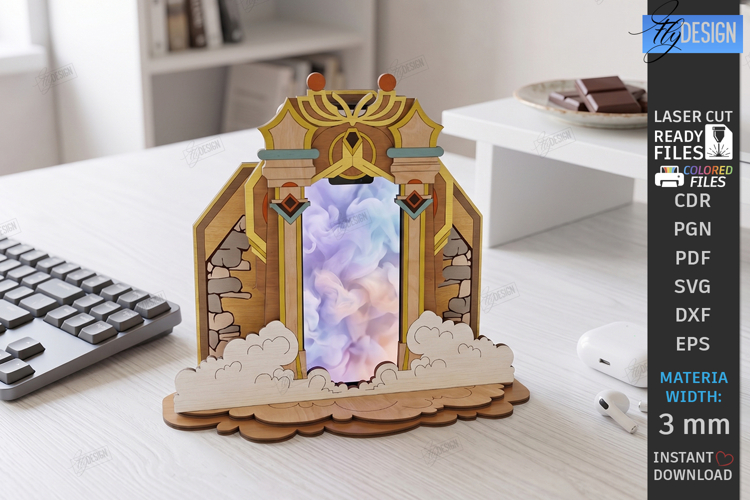 Magic Mirror Phone Stand Laser Cut | Desk Phone Holder | CNC