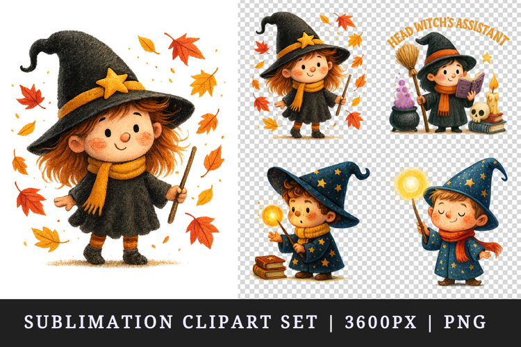 Magic School clipart printable sublimation design png