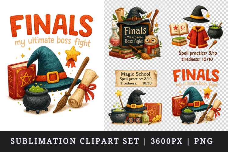 Magic School clipart printable sublimation design png