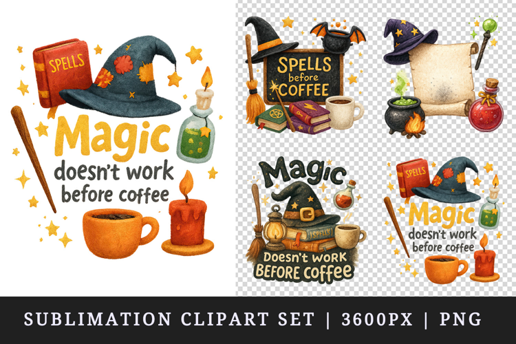 Magic School clipart printable sublimation design png