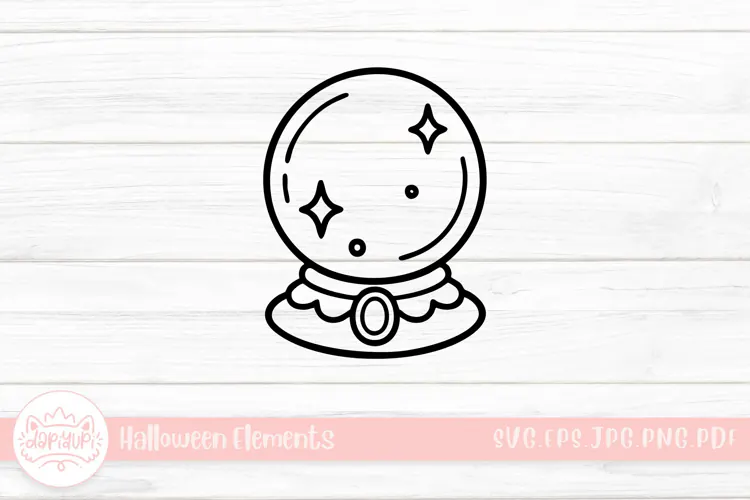 magical ball doodle halloween element