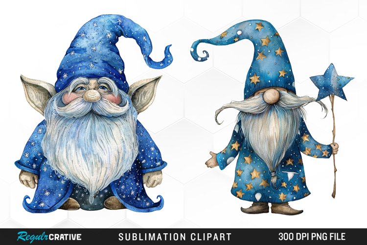 Magical Blue Gnome Sublimation PNG Clipart