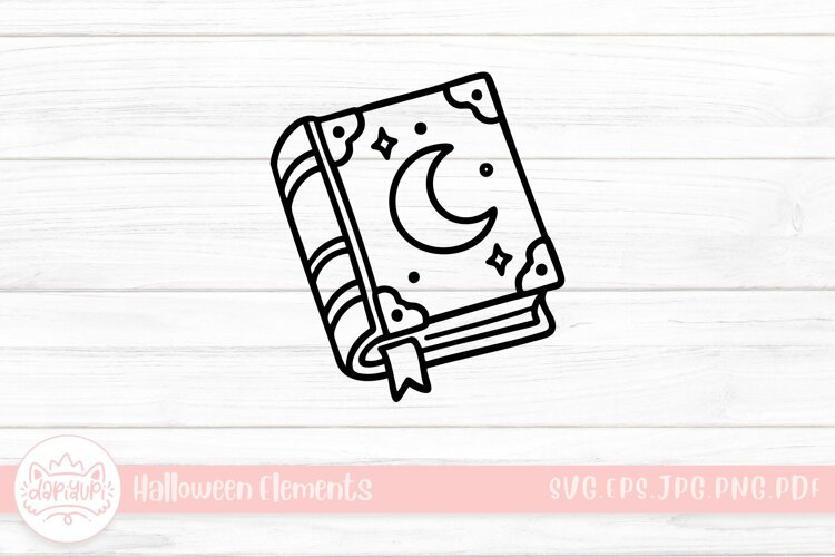 magical book doodle halloween element example image 1