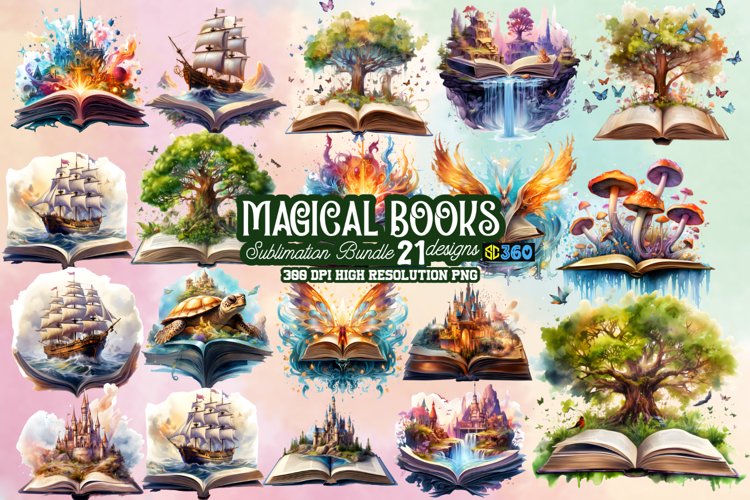 Watercolor Book Clipart Image 17