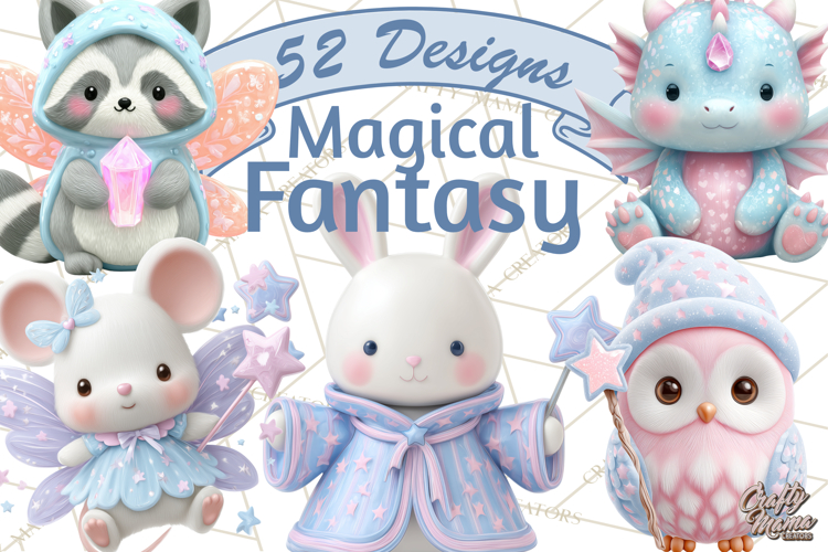 Magical Fantasy Animal Clipart PNG Cute Kawaii