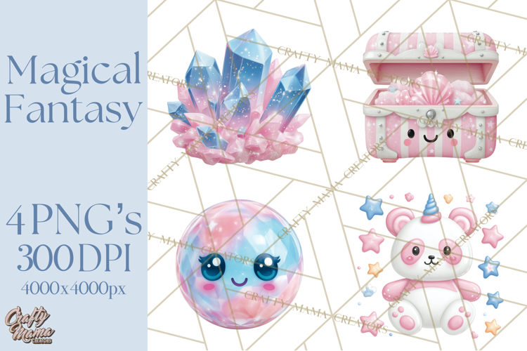 Magical Fantasy Animal Clipart PNG Cute Kawaii