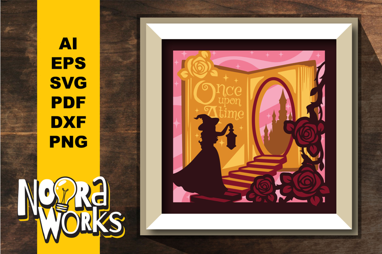 Magical Girl Walking into a Book: Cricut SVG File