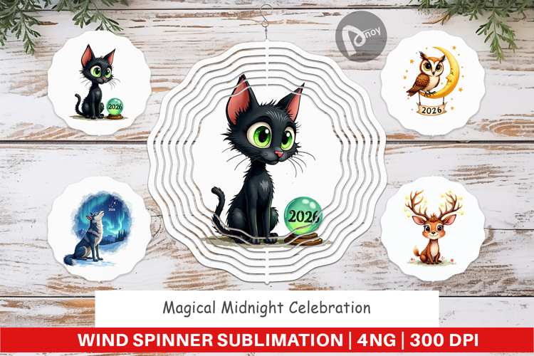 Magical Midnight Celebration Wind Spinner