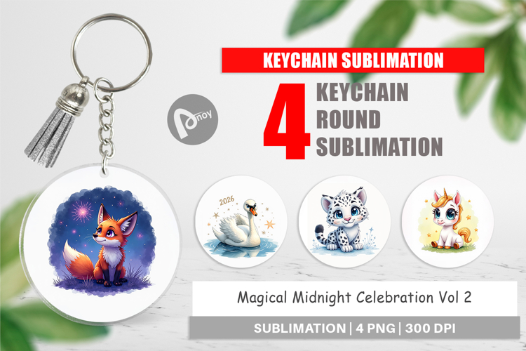 Magical Midnight Celebration Keychain