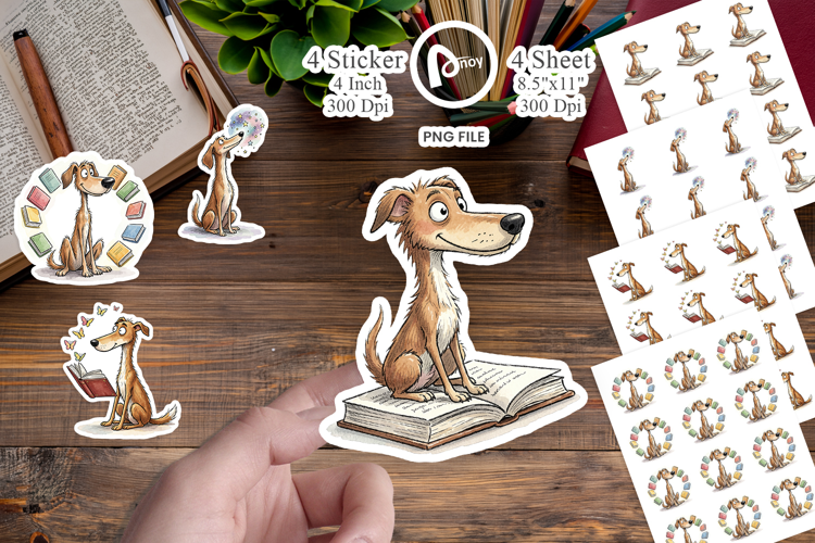 Magical Storytime Dog Sticker