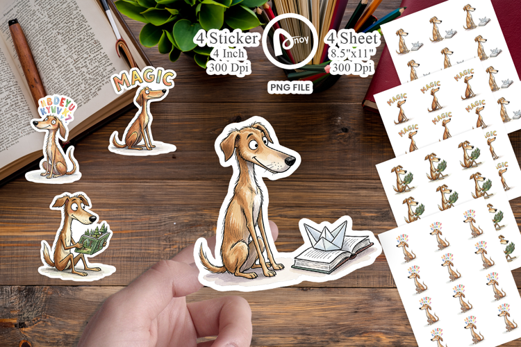 Magical Storytime Dog Sticker
