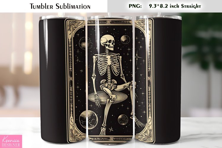 Celestial Tumbler Sublimation|Skeleton 20 Oz Tumbler example image 1