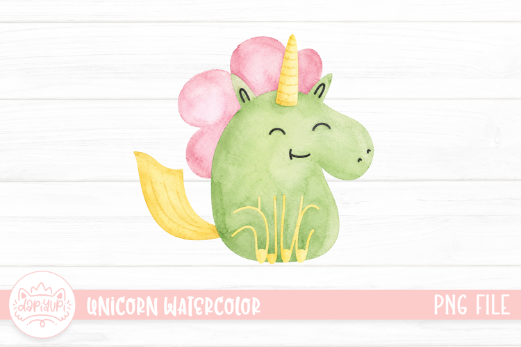 Magical Unicorn Watercolor Illustration
