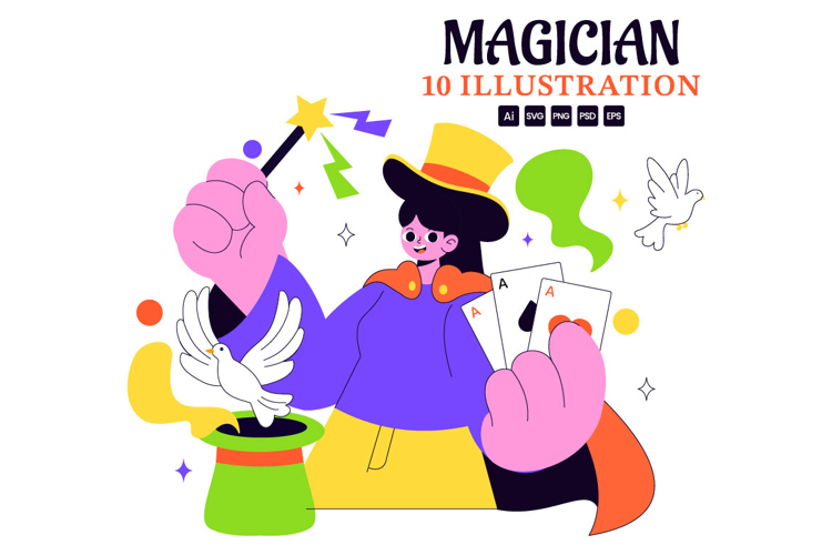 10 Magician Illustration