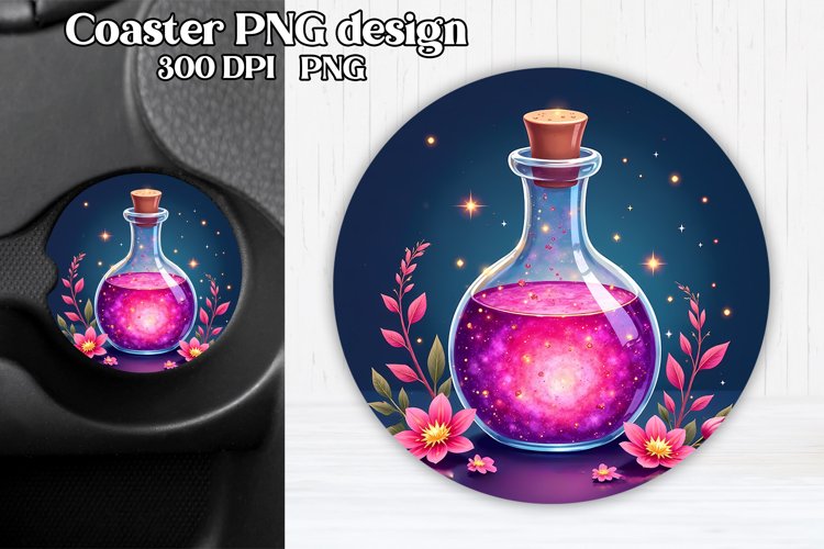 Magic car coaster sublimation | Mystical coaster PNG