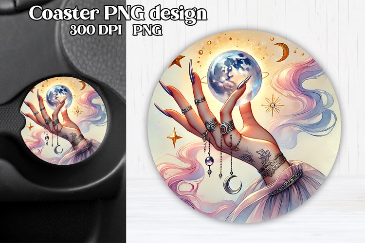 Magic car coaster sublimation | Mystical coaster PNG