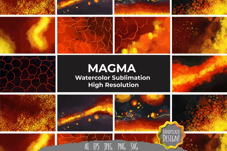 Magma Watercolor Background Scrapbooking