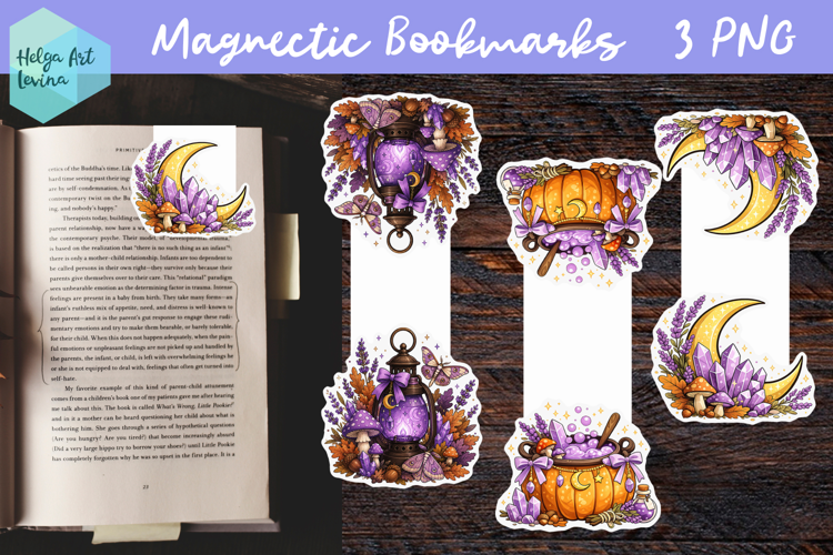 Cute Halloween, Magnetic Bookmark PNG