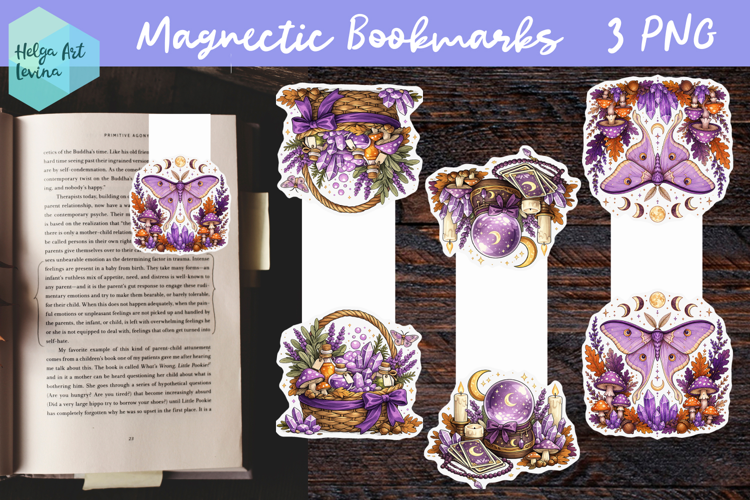 Cute Halloween, Magnetic Bookmark PNG