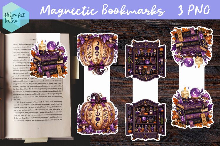 Cute Halloween, Magnetic Bookmark PNG