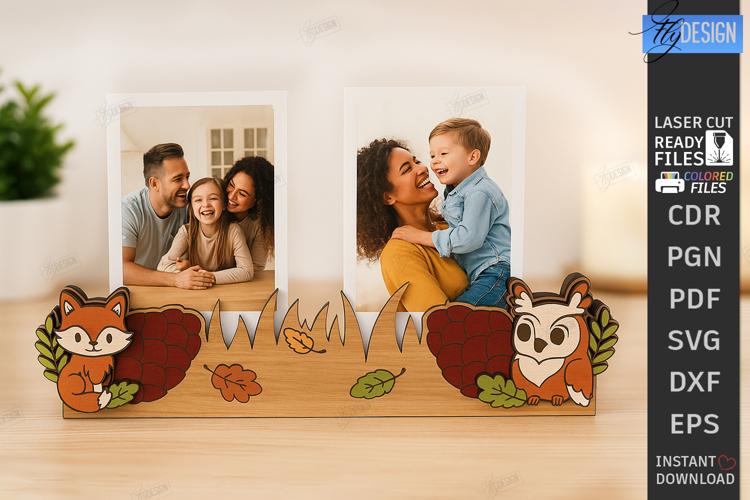 Magnet Photo Holder Laser Cut|Desk Photo Holder|Photo Stand