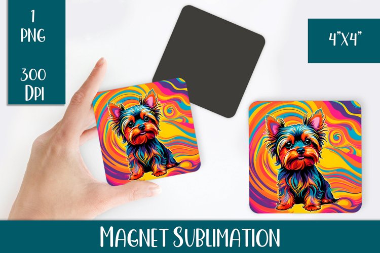 Magnet sublimation dog | Yorkshire Terrier