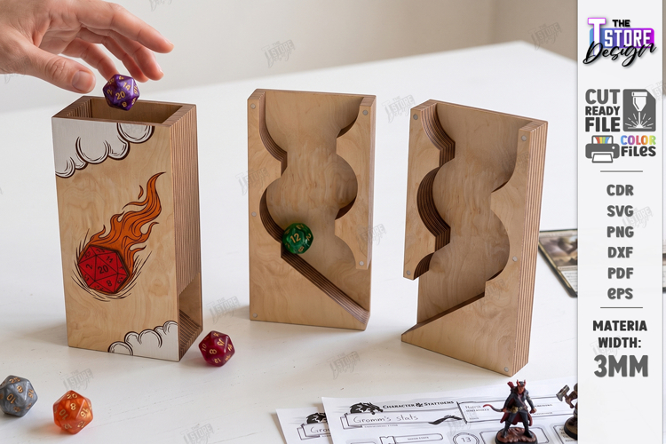 Laser Cut Dice Tower Image 17